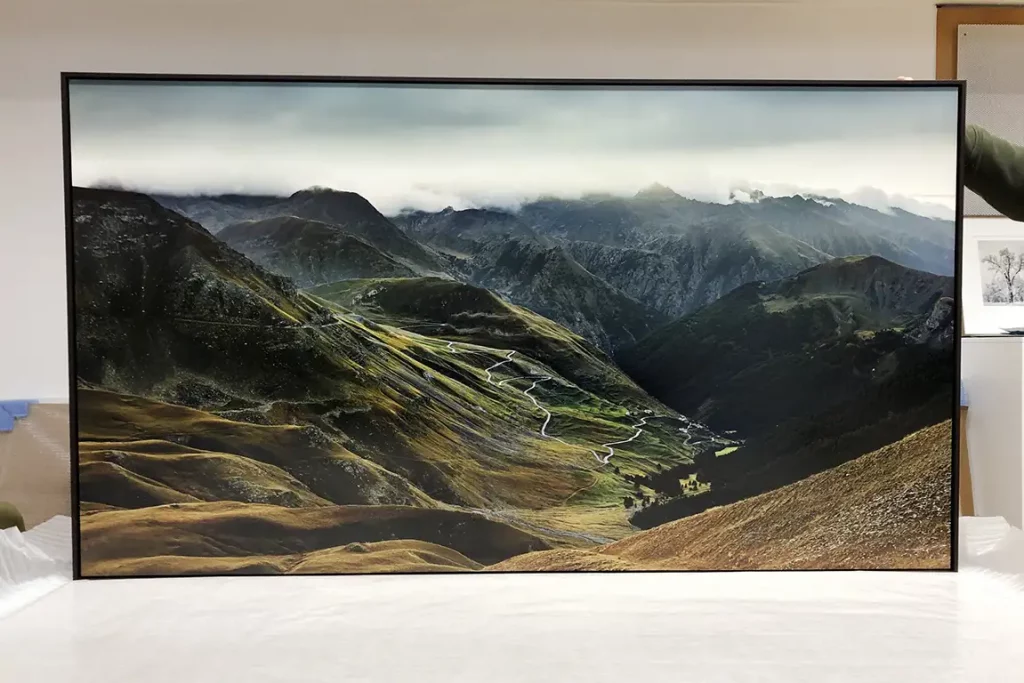 Schattenfugenrahmen braun, Col de la Bonette Print.